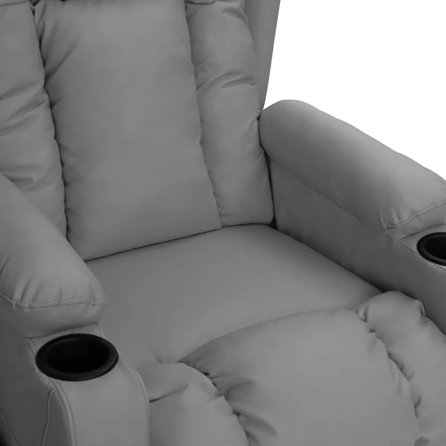 Fauteuil inclinable Gris Similicuir - 6