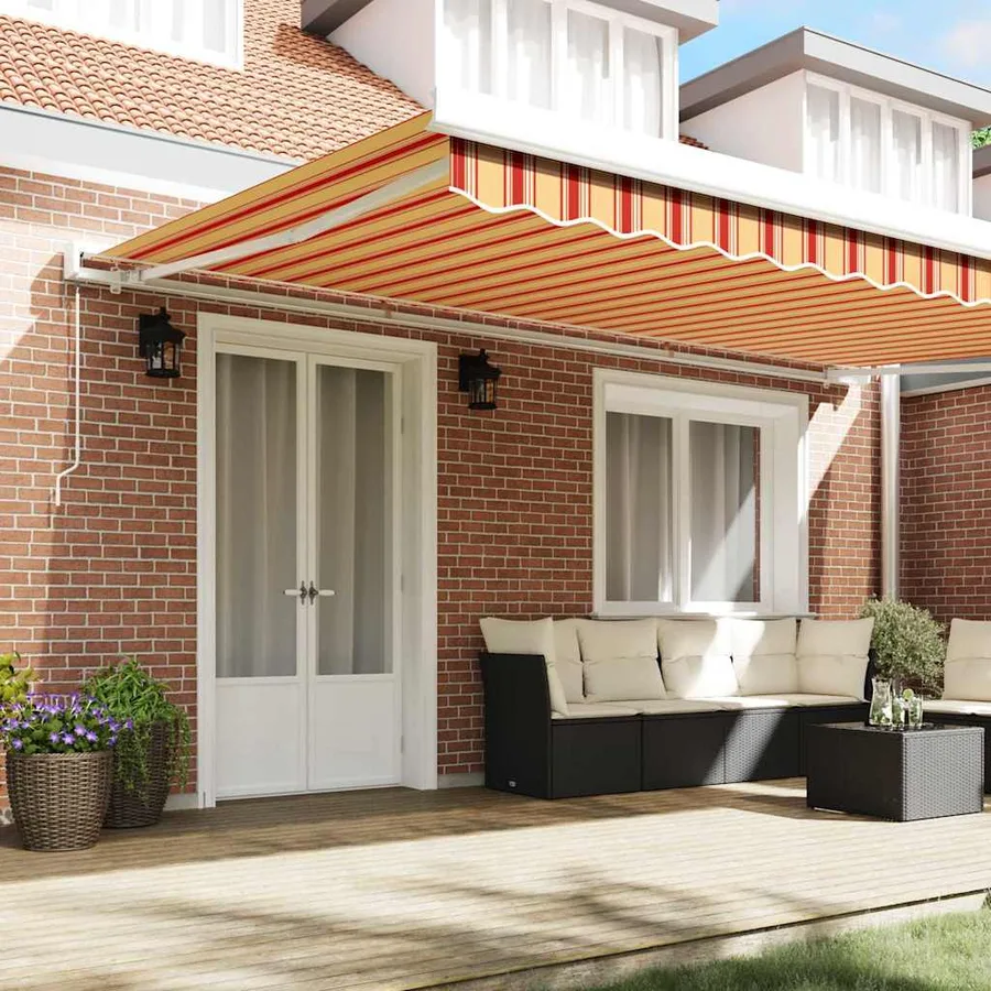 Auvent rétractable Jaune et Orange 500 × 300 cm - 3