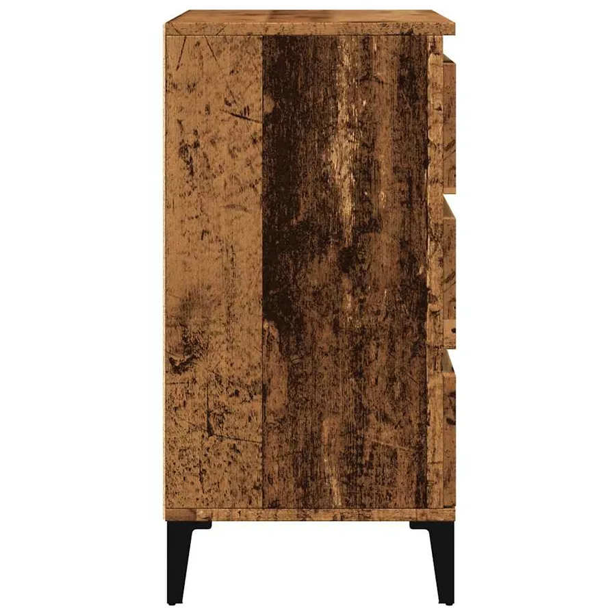 Buffet vieux bois 60x35x70 cm bois d'ingénierie - 5