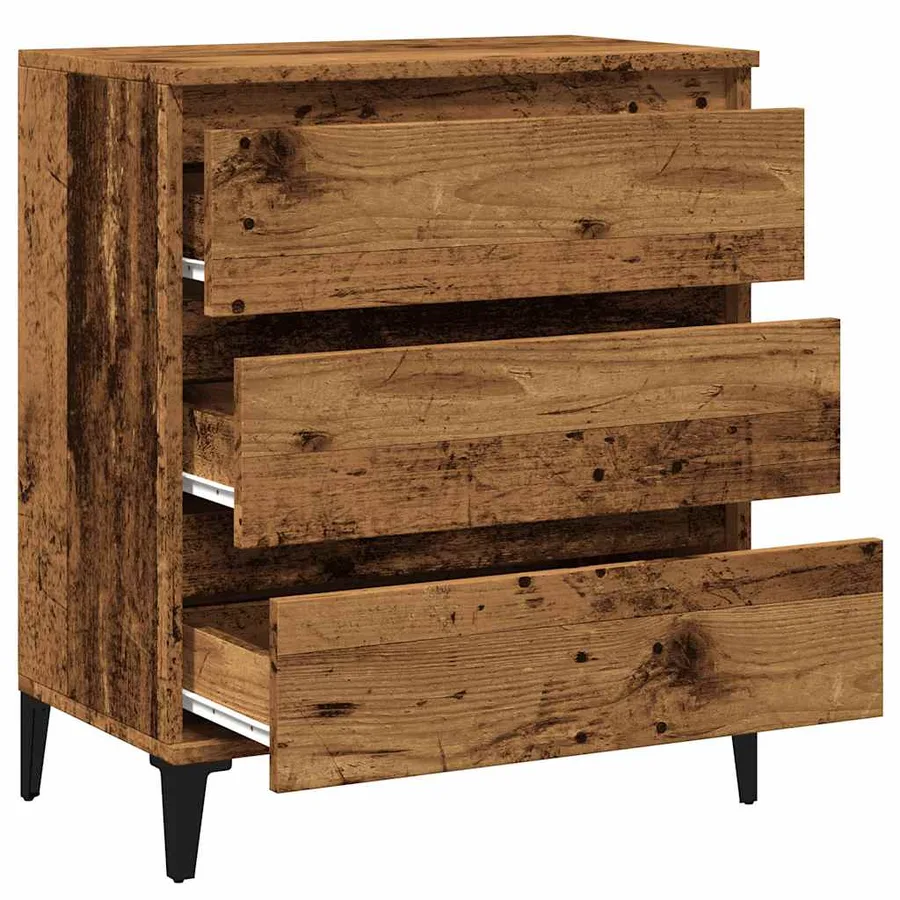 Buffet vieux bois 60x35x70 cm bois d'ingénierie - 7