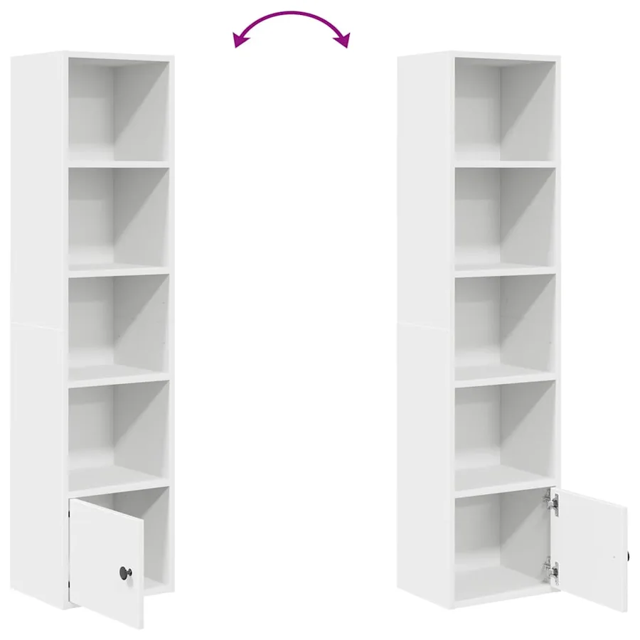 Bibliothèque blanc 31x24x127 cm bois d'ingénierie - 7