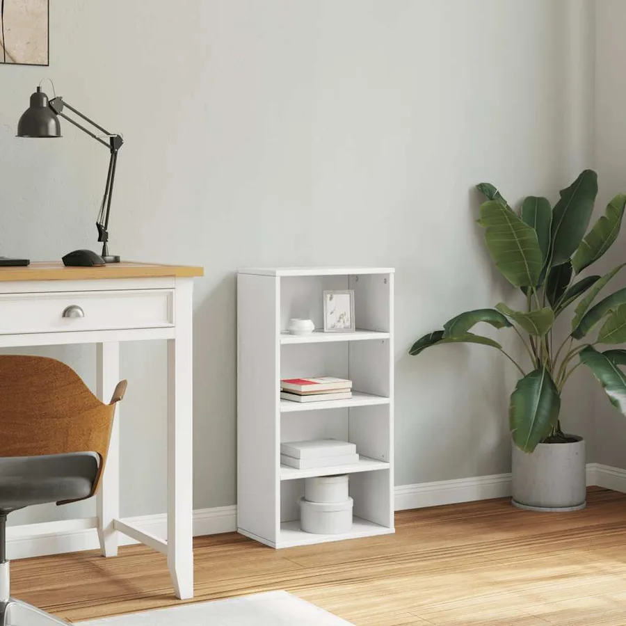 Armoire latérale ODDA blanc 40x24x79 cm bois massif pin - 4