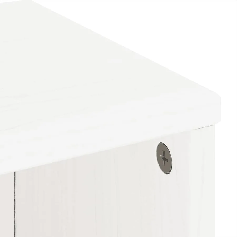 Armoire latérale ODDA blanc 40x24x79 cm bois massif pin - 8