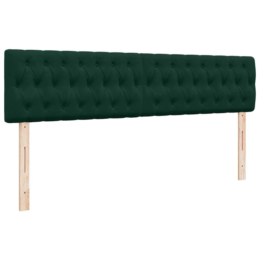 Cadre de lit ottoman avec matelas vert foncé 160x200 cm velours - 10