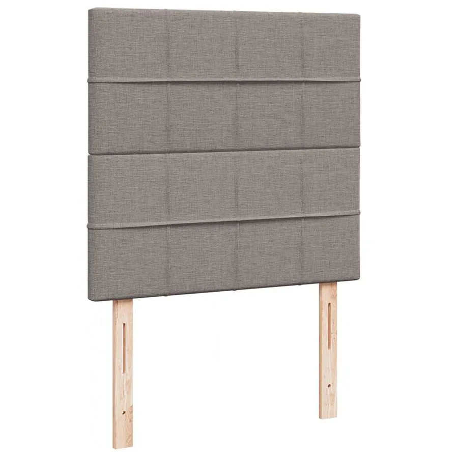 Lit ottoman avec matelas taupe 100x200 cm tissu - 9