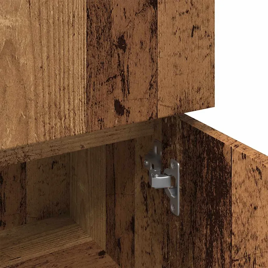 Armoire de salle de bain vieux bois 30x30x95 cm bois ingénierie - 9