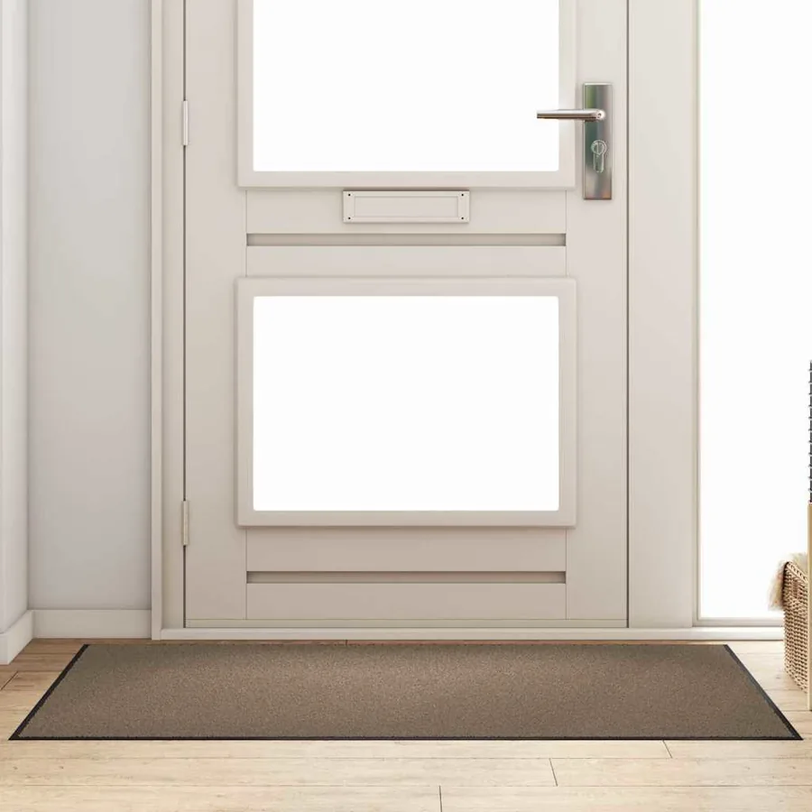 Tapis d'entrée Beige et Noir 90 x 150 cm 100% Polyamide