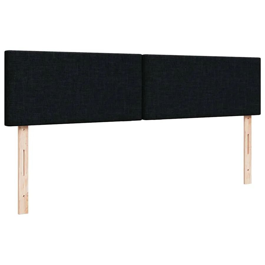 Cadre de lit ottoman avec matelas noir 160x200 cm tissu - 10