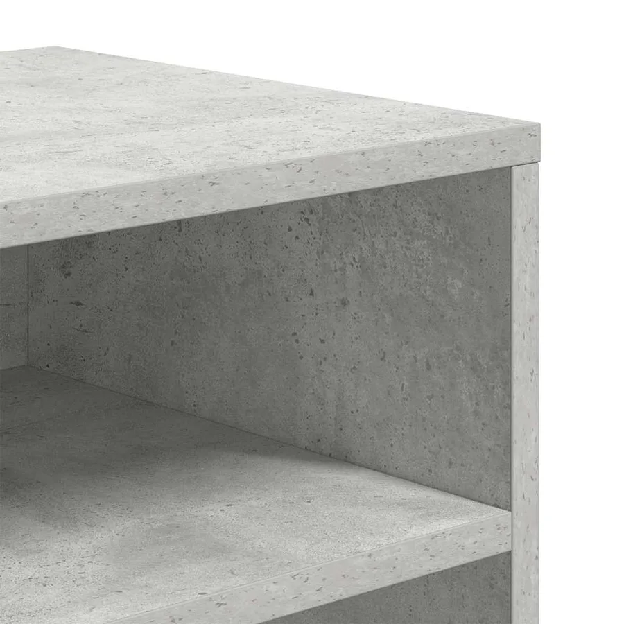 Bibliothèque gris béton 66x31x80 cm bois d’ingénierie - 7