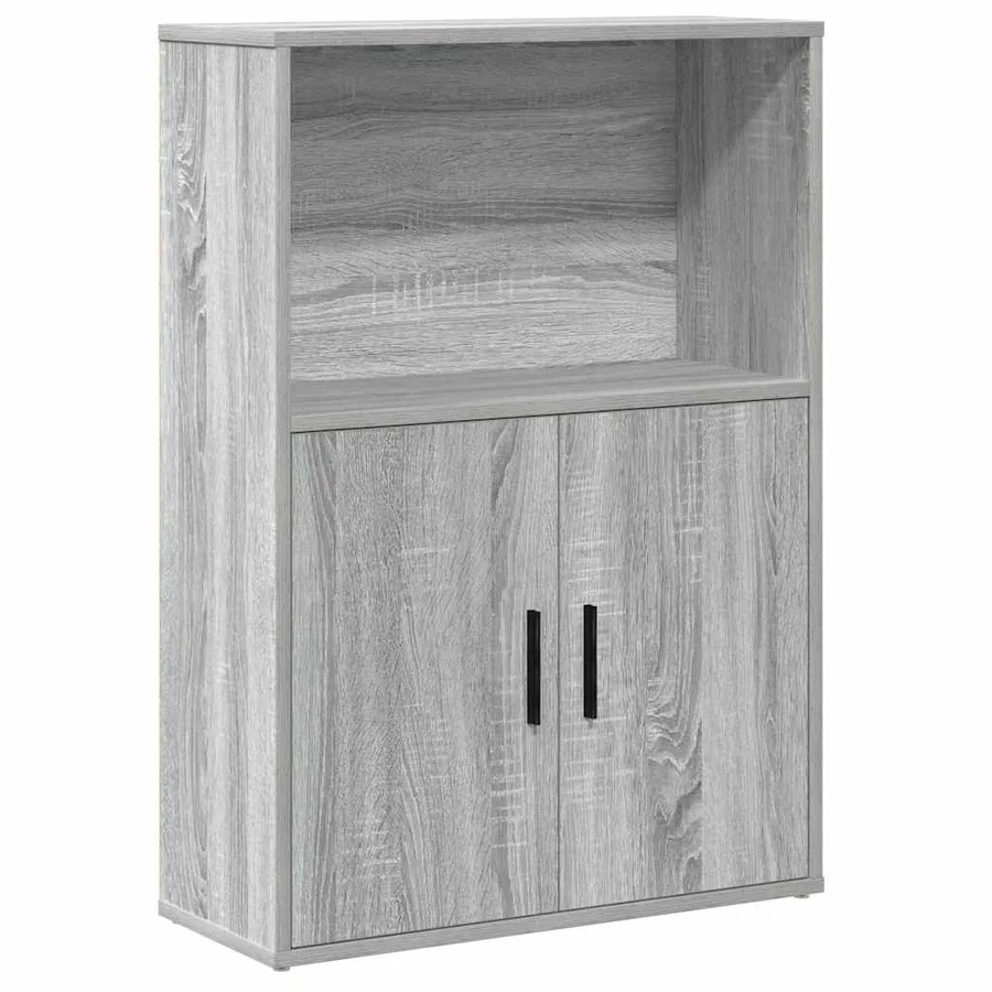 Bibliothèque sonoma gris 60x24x85 cm bois d'ingénierie - 2