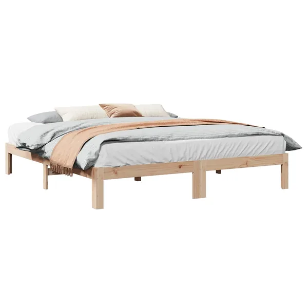 Cadre de lit sans matelas 180x200 cm bois massif de pin