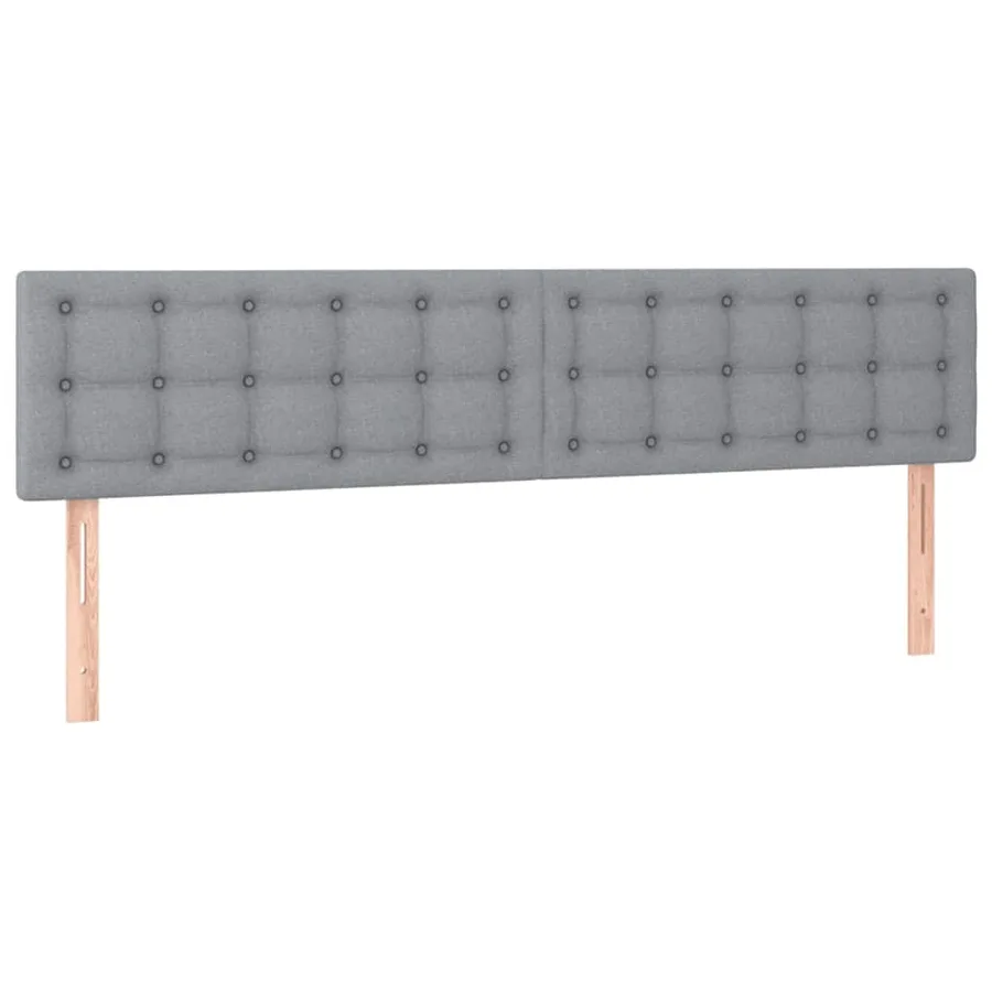 Cadre de lit ottoman et matelas gris clair 160x200cm tissu - 9