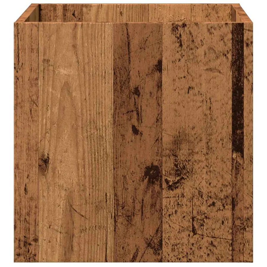Jardinière vieux bois 40x40x40 cm bois d'ingénierie - 5