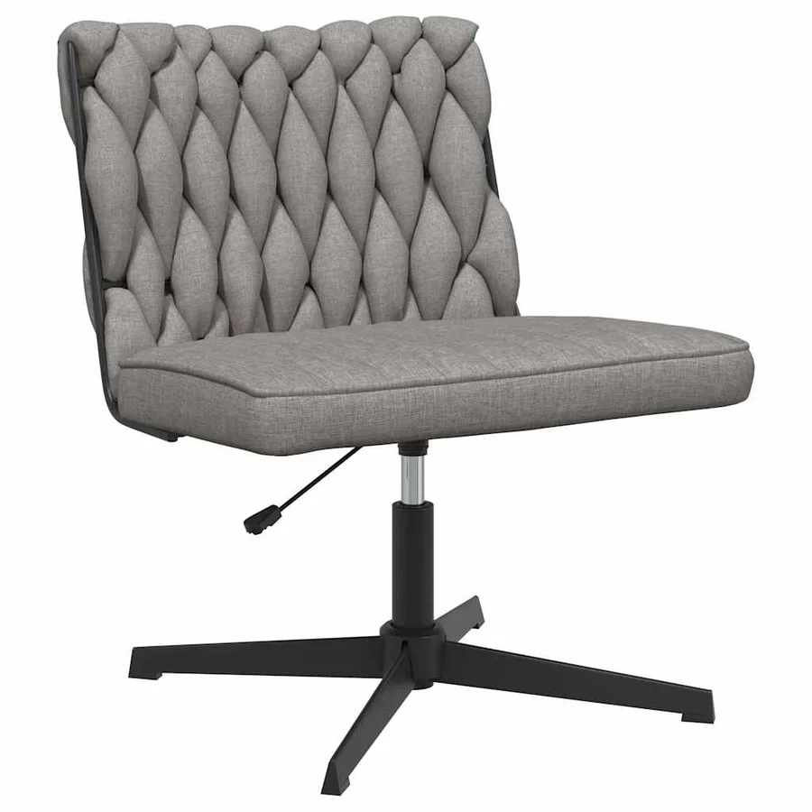 Chaise pivotante de bureau Gris clair Tissu - 2