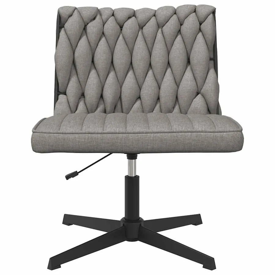 Chaise pivotante de bureau Gris clair Tissu - 4