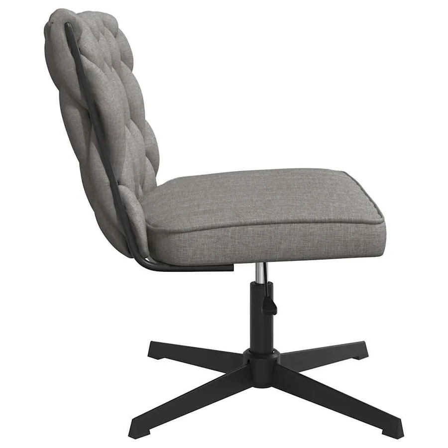 Chaise pivotante de bureau Gris clair Tissu - 5