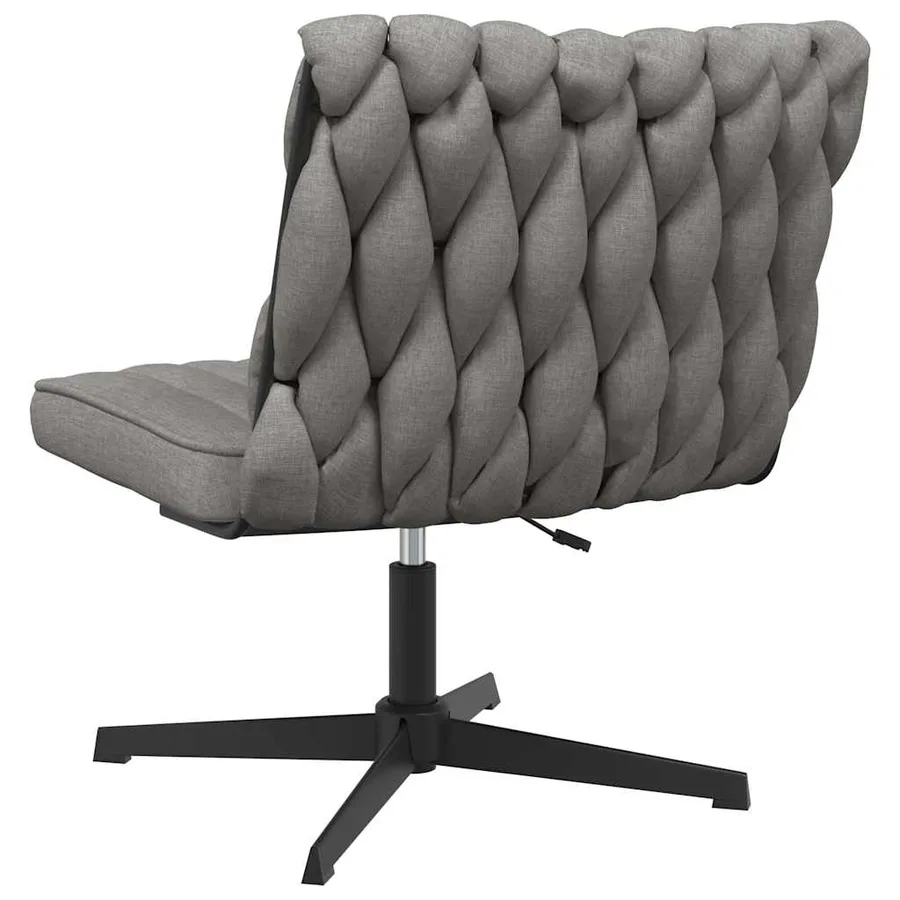 Chaise pivotante de bureau Gris clair Tissu - 6