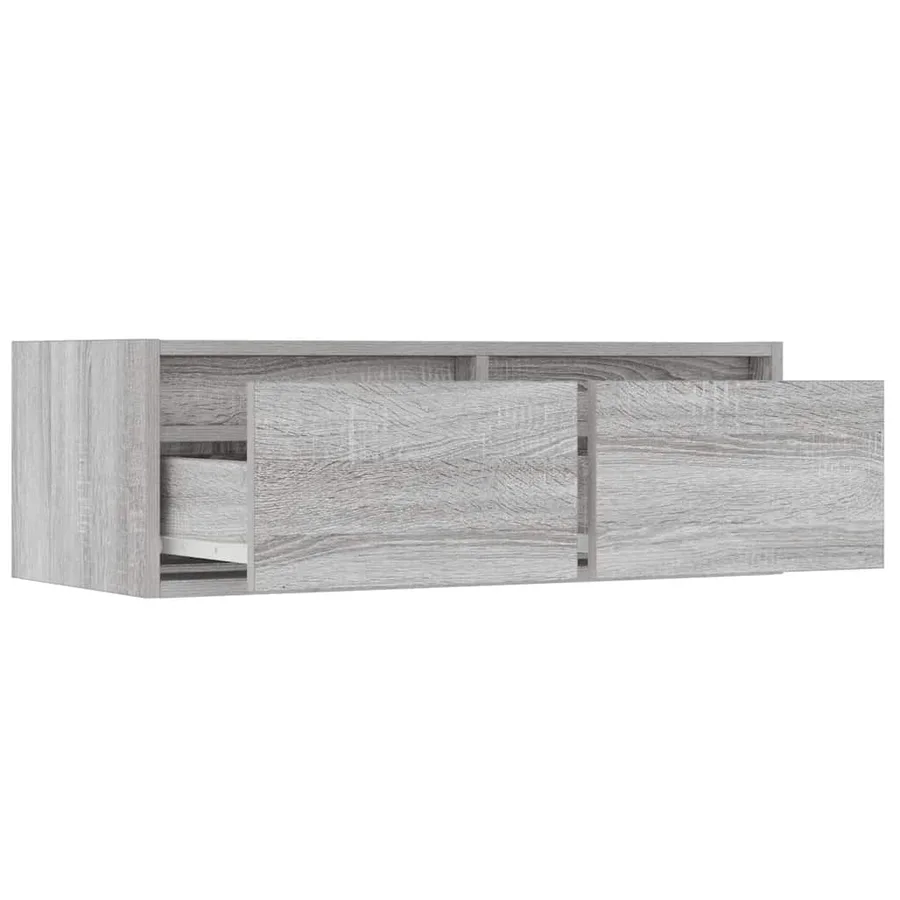 Meuble TV avec lumières LED sonoma gris 75x35,5x25 cm - 10