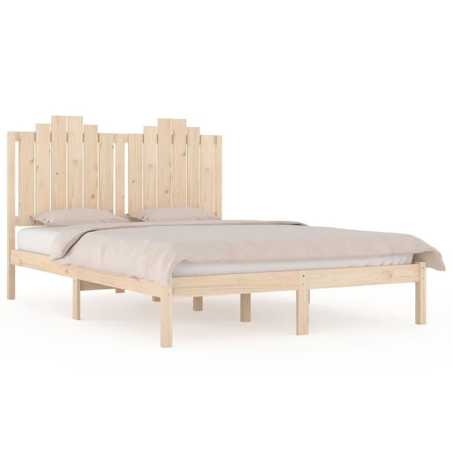 Cadre de lit sans matelas bois massif - 2