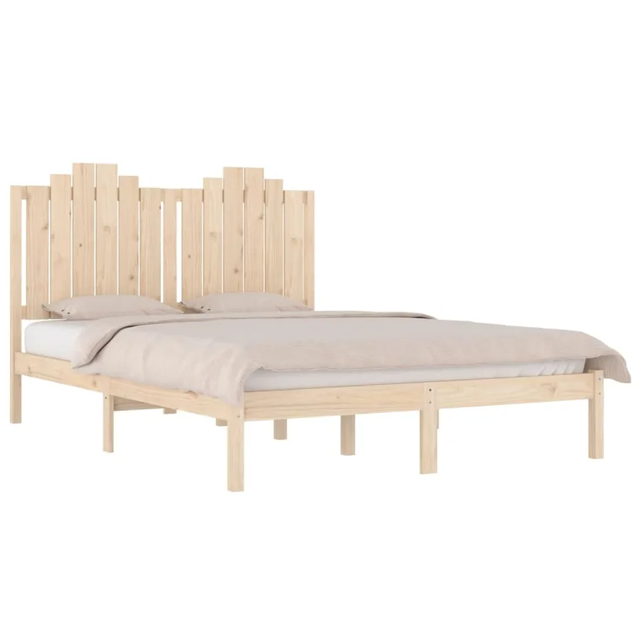 Cadre de lit sans matelas bois massif - 3
