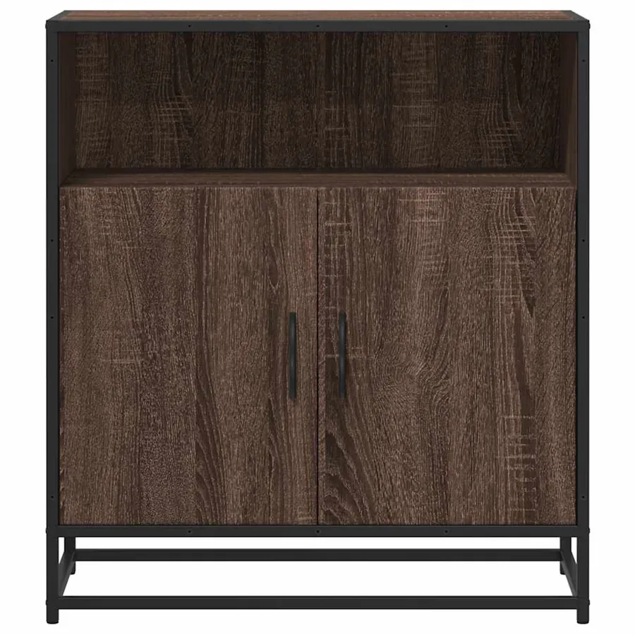Buffet chêne marron 68x35x76 cm bois d'ingénierie - 4