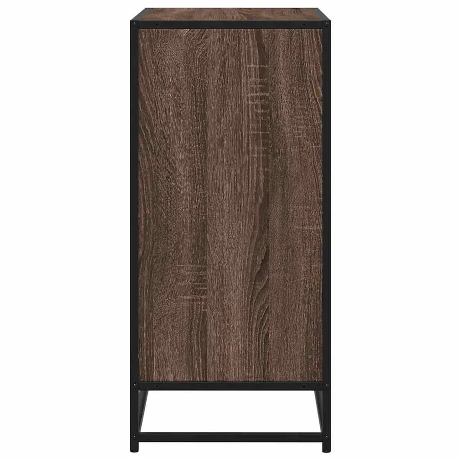 Buffet chêne marron 68x35x76 cm bois d'ingénierie - 5