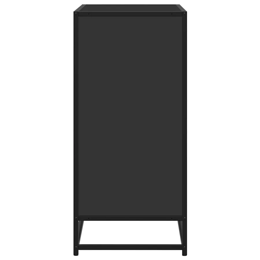 Buffet noir 68x35x76 cm bois d'ingénierie - 5