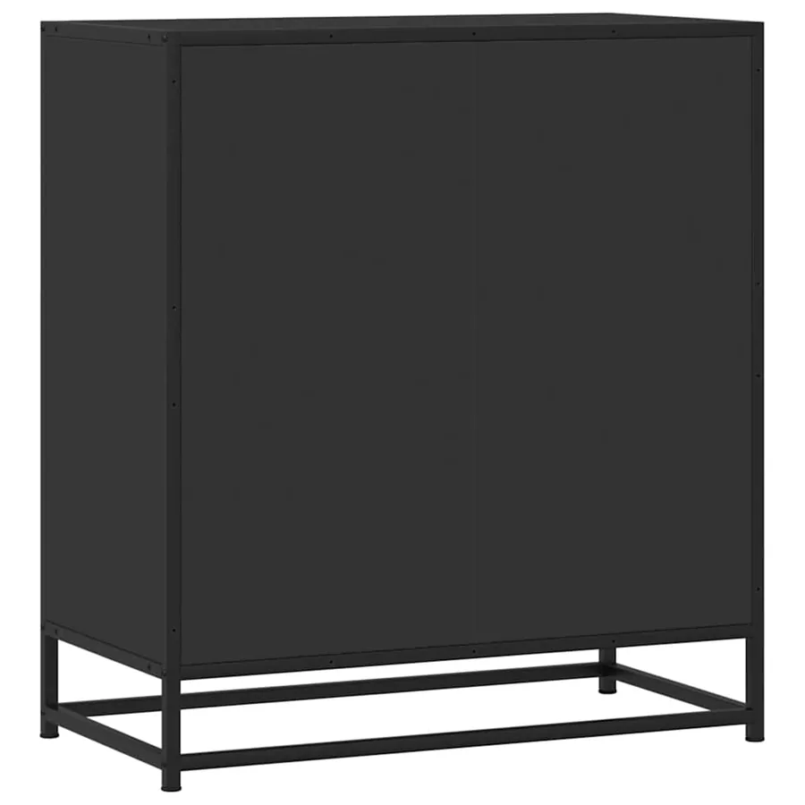 Buffet noir 68x35x76 cm bois d'ingénierie - 6