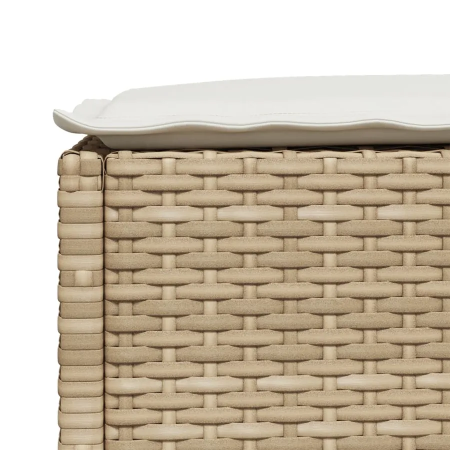 Salon de jardin avec coussins 8 pcs beige résine tressée - 7