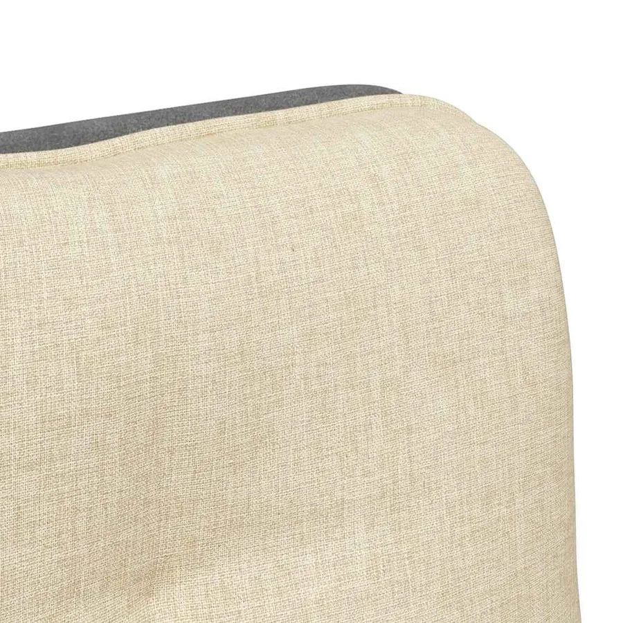 Chaise pivotante de bureau Crème Tissu - 9