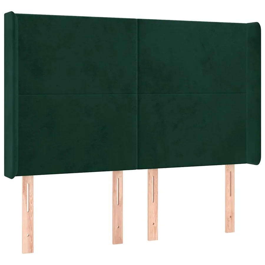 Sommier à lattes de lit matelas et LED Vert foncé 140x200 cm - 7