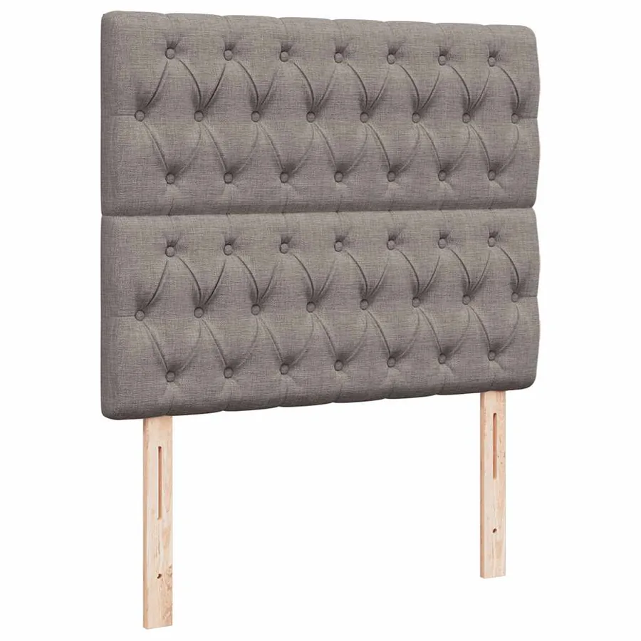 Cadre de lit ottoman avec matelas taupe 120x200 cm tissu - 10