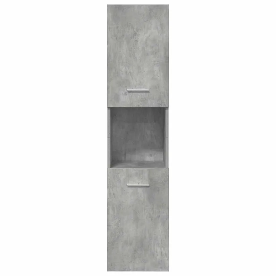 Ensemble de meubles de salle de bain 5 pcs gris béton - 4