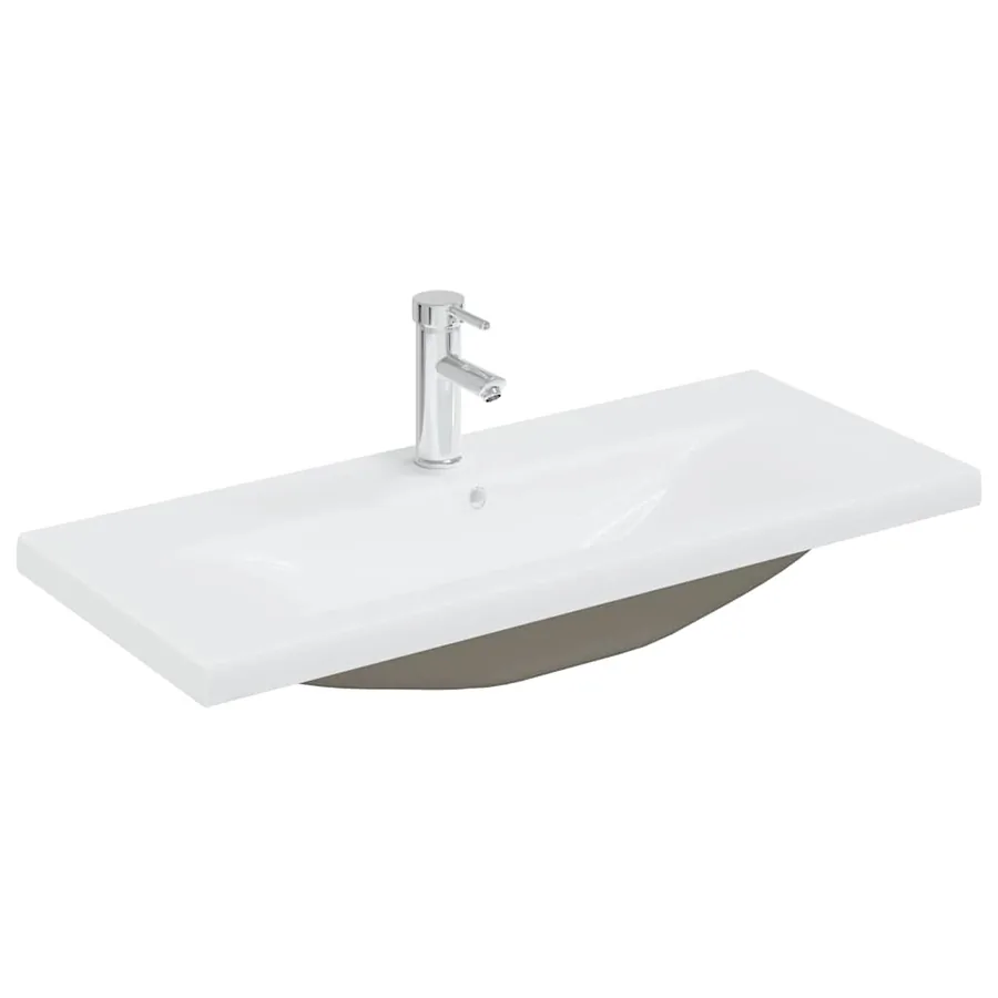 Ensemble de meubles de salle de bain 5 pcs gris béton - 9
