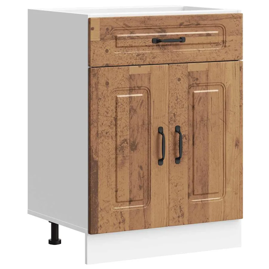 Armoire de cuisine Kalmar vieux bois bois d'ingénierie - 2