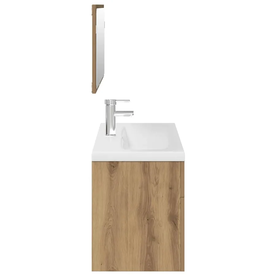 Ensemble de meubles salle de bain 3 pcs bois d'ingénierie - 8