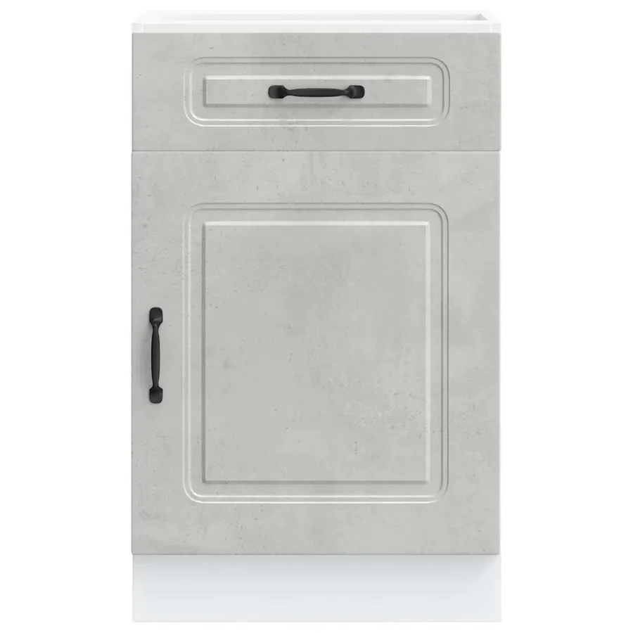 Armoire de cuisine Kalmar gris béton bois d'ingénierie - 4
