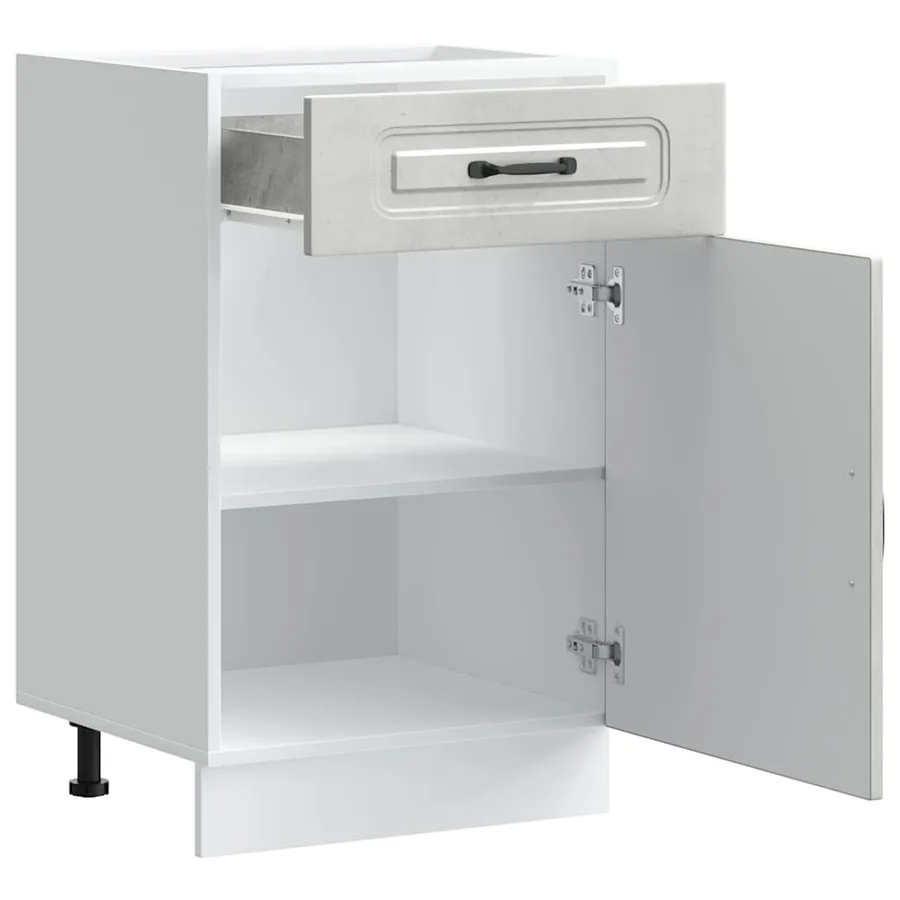 Armoire de cuisine Kalmar gris béton bois d'ingénierie - 5