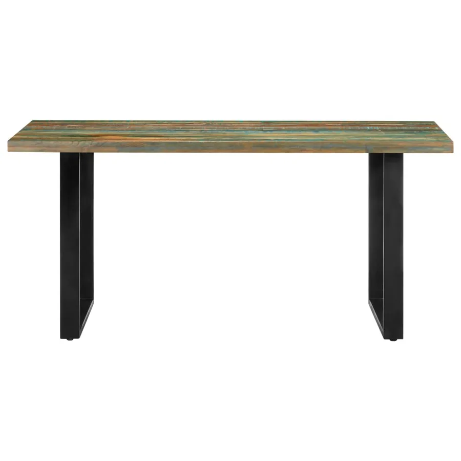 Table de salle à manger 160x80x75cm Bois de récupération massif - 2