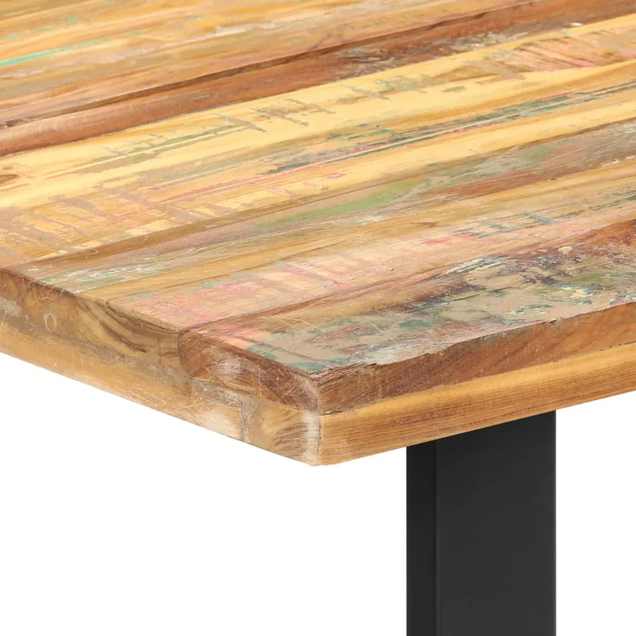 Table de salle à manger 160x80x75cm Bois de récupération massif - 4