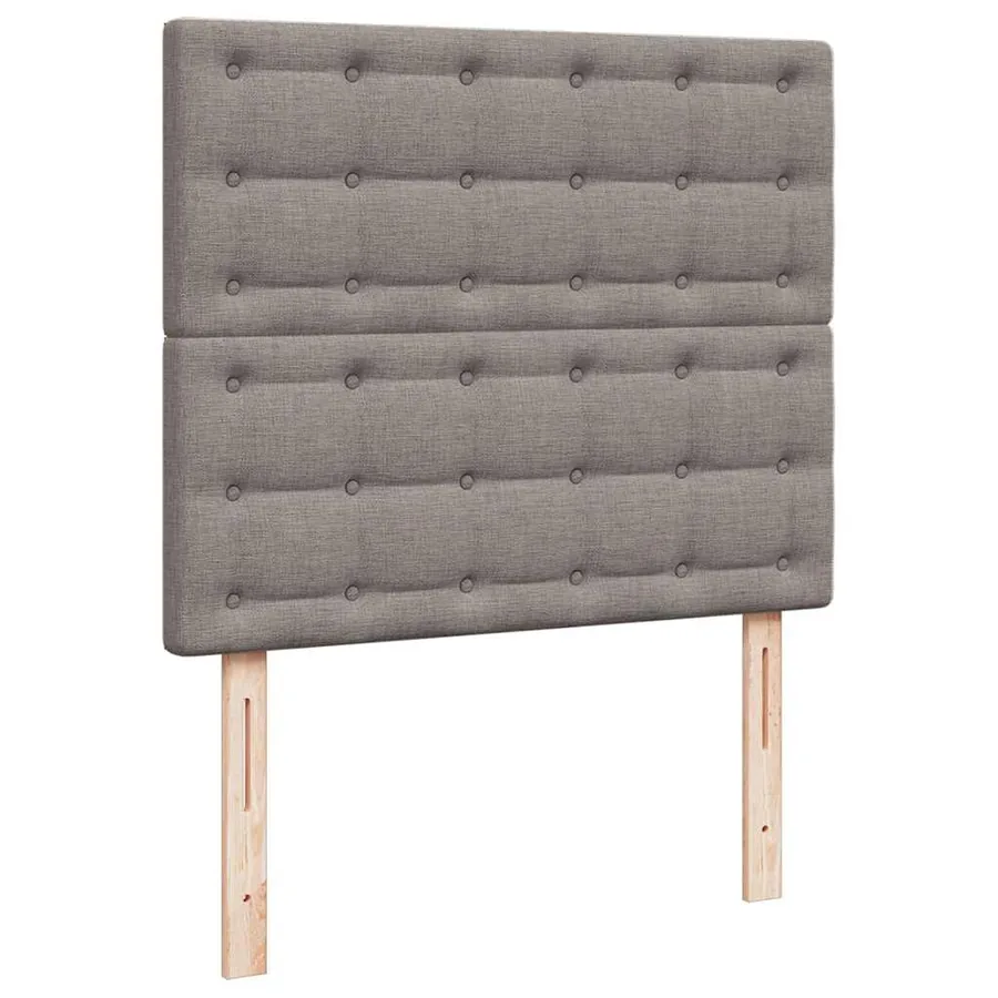 Cadre de lit ottoman avec matelas taupe 120x190 cm tissu - 10