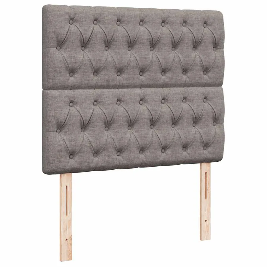 Cadre de lit ottoman avec matelas taupe 120x190 cm tissu - 10