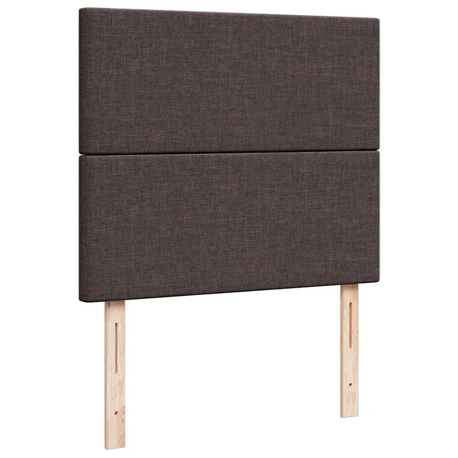 Cadre de lit ottoman avec matelas marron foncé 120x190 cm tissu - 10