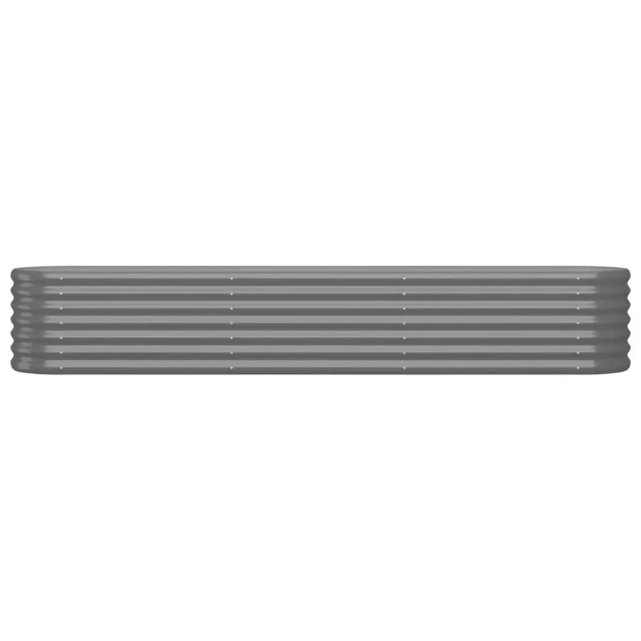 Lit surélevé de jardin Acier galvanisé 224x40x36 cm gris - 3