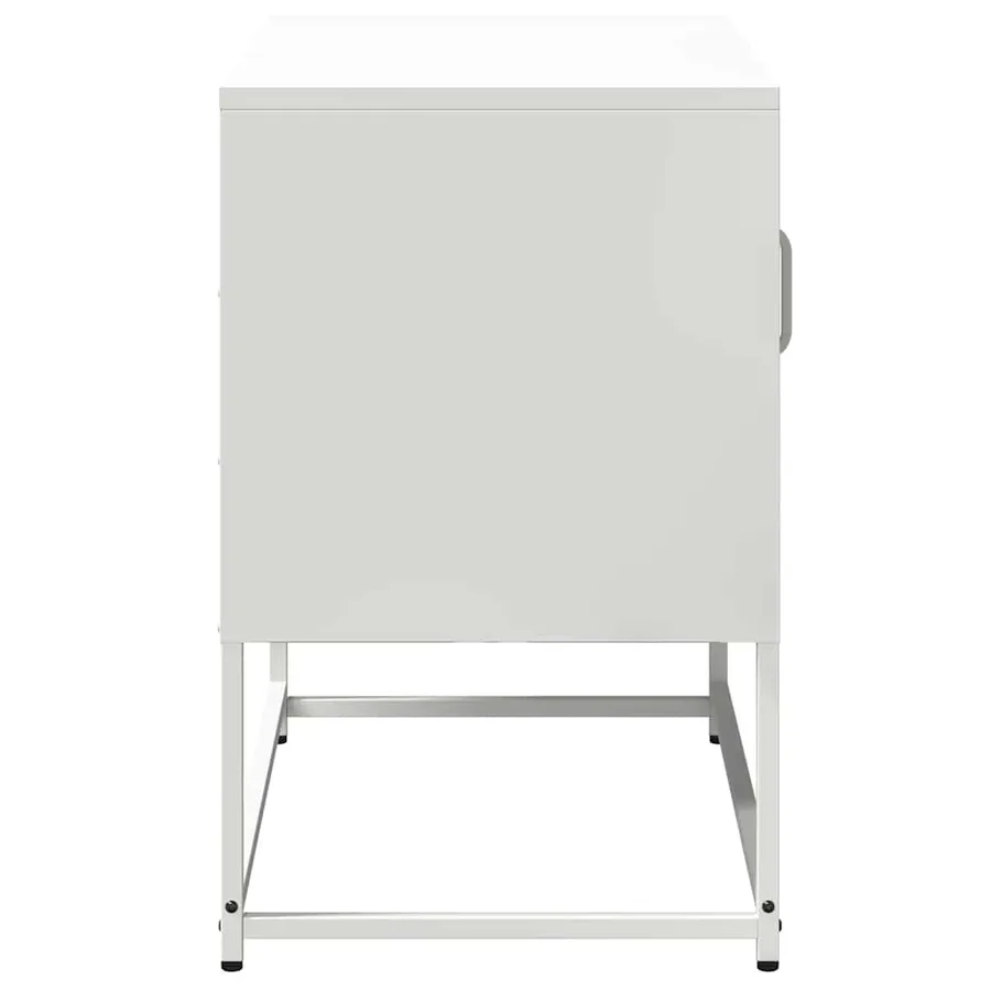 Meuble TV blanc 68x39x60,5 cm acier - 7
