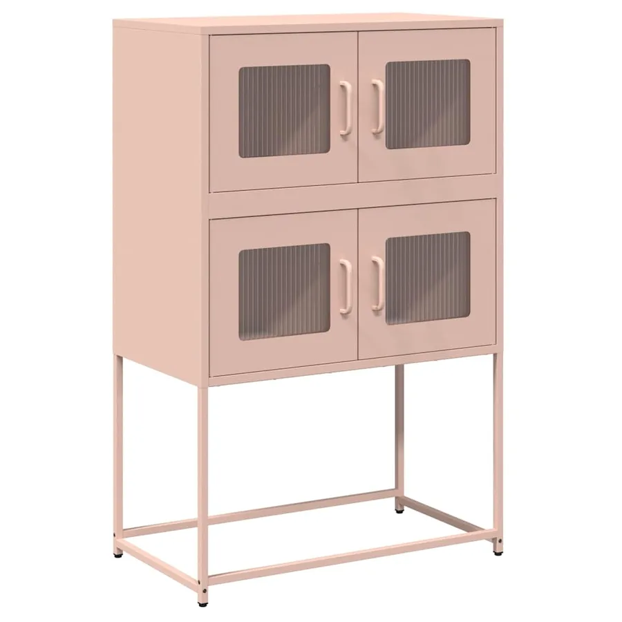 Buffet haut rose 68x39x107 cm acier - 2