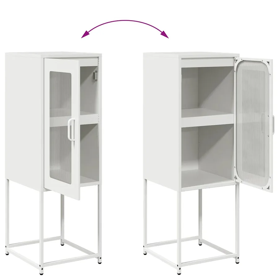 Buffet blanc 36x39x107 cm acier laminé à froid - 10