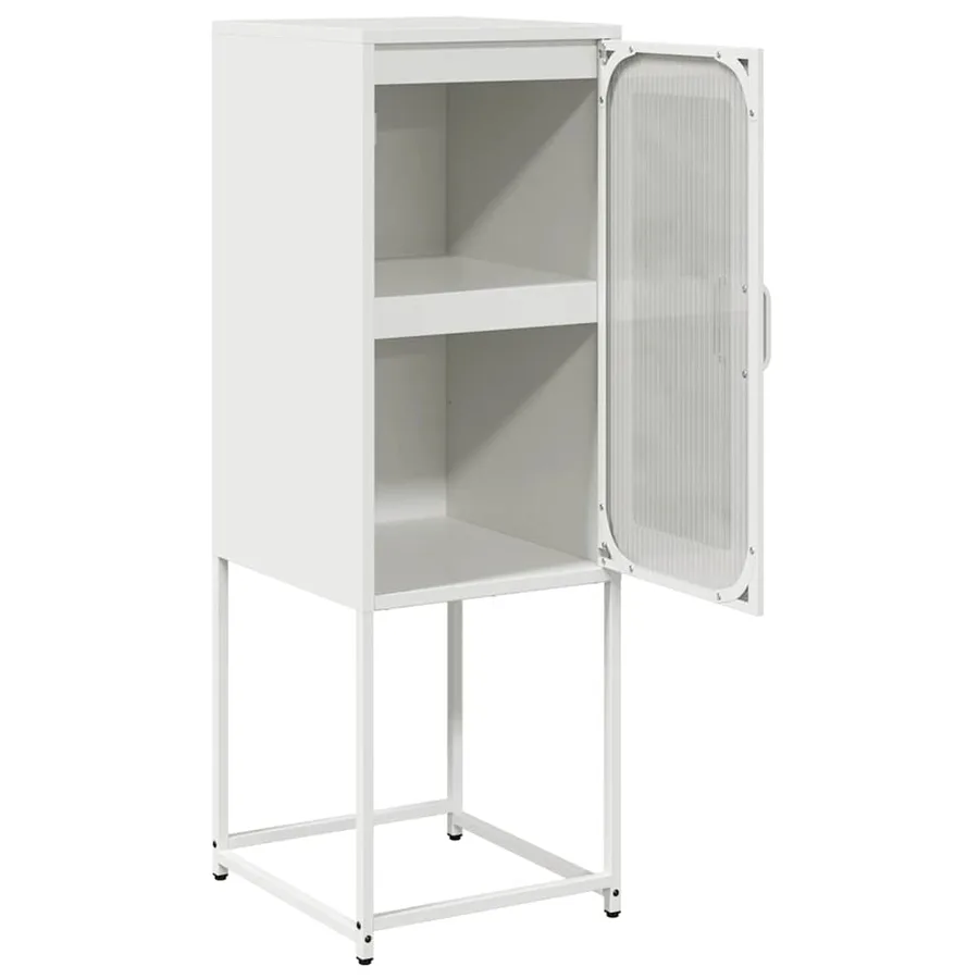 Buffet blanc 36x39x107 cm acier laminé à froid - 7