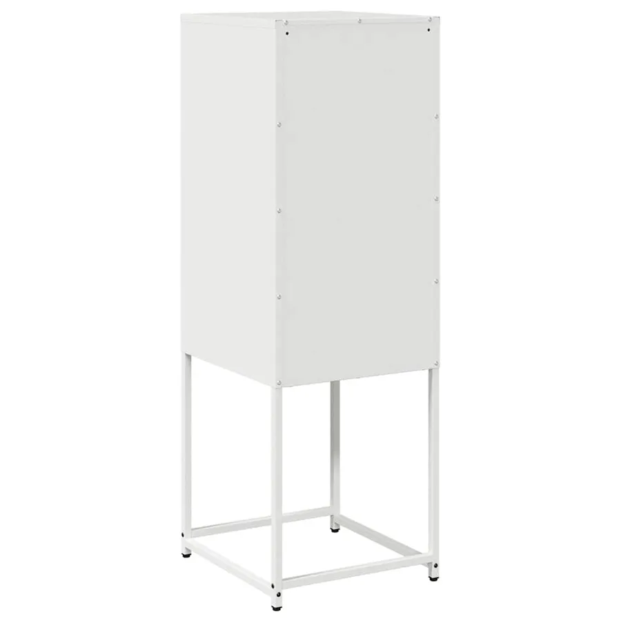 Buffet blanc 36x39x107 cm acier laminé à froid - 8