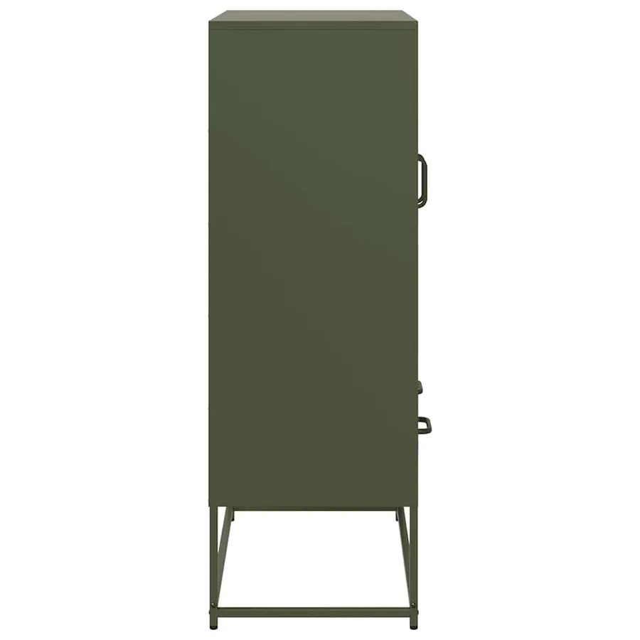Buffet haut vert olive 68x39 x111,5 cm acier - 7